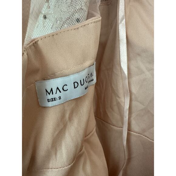 NWT MAC DUGGAL Pink Long Sleeves Sequin Embroidery Evening Dress 67501 Size 2 - Picture 8 of 9